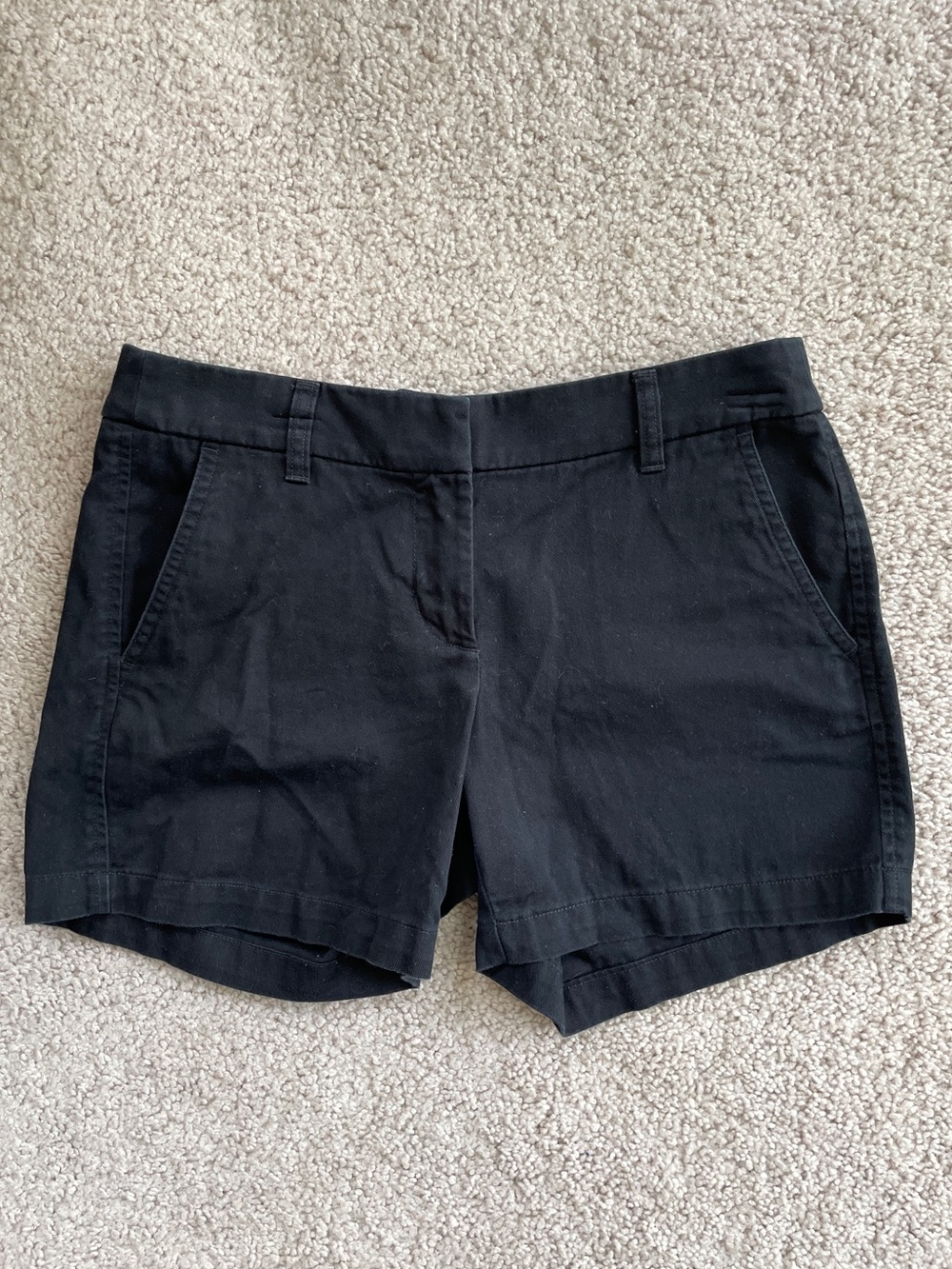 J. Crew Factory Black Mid Rise Cotton 4.5" Shorts Size 2